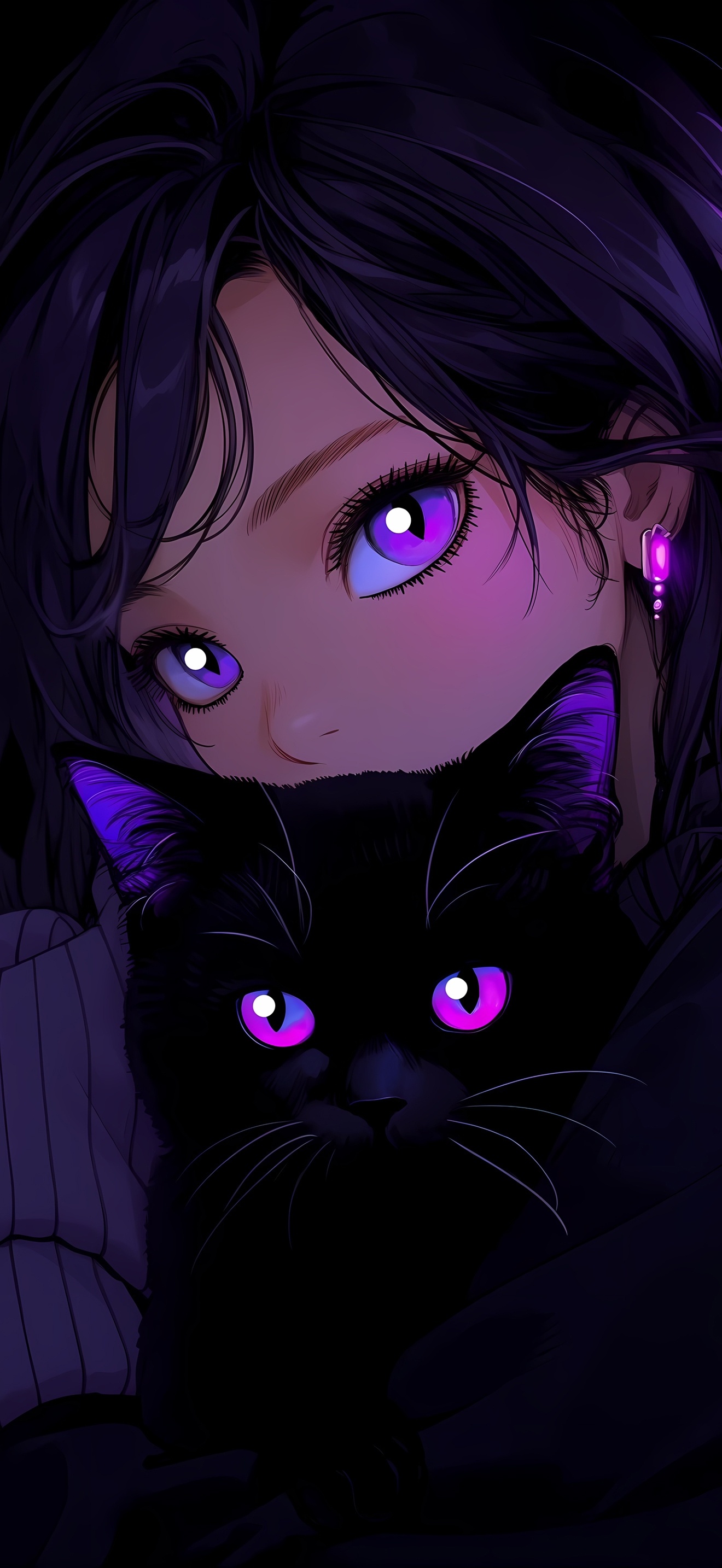 紫色黑猫